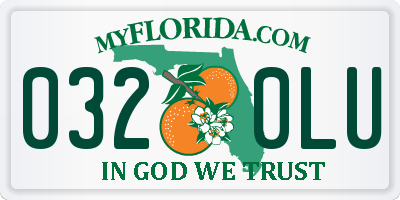 FL license plate 0320LU