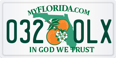 FL license plate 0320LX