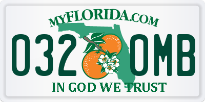 FL license plate 0320MB