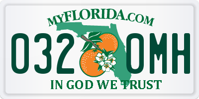 FL license plate 0320MH