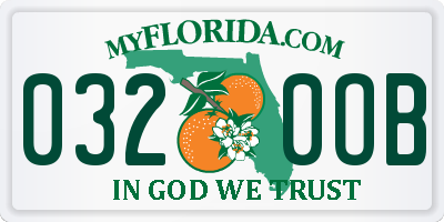 FL license plate 0320OB