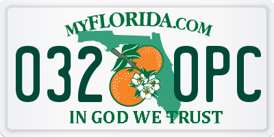 FL license plate 0320PC