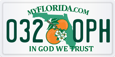 FL license plate 0320PH