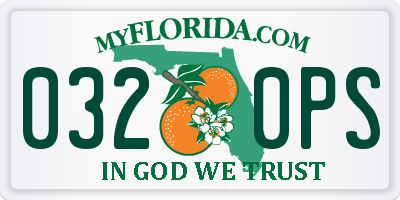FL license plate 0320PS