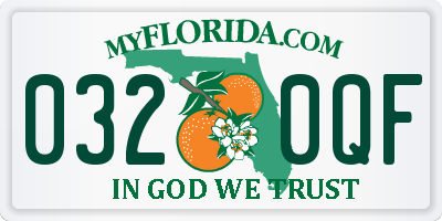 FL license plate 0320QF