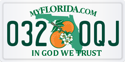 FL license plate 0320QJ