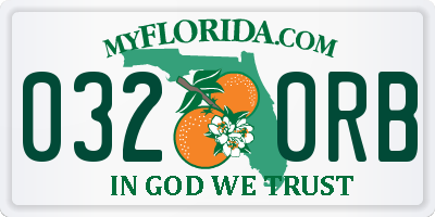 FL license plate 0320RB