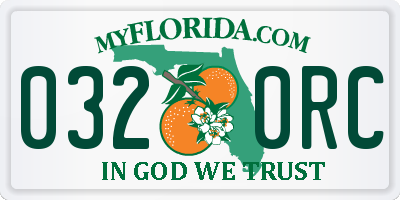FL license plate 0320RC