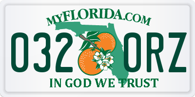 FL license plate 0320RZ