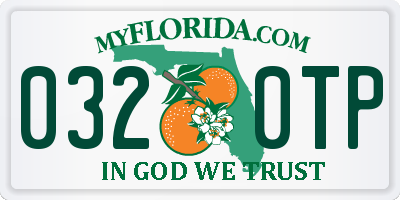 FL license plate 0320TP
