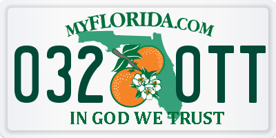 FL license plate 0320TT
