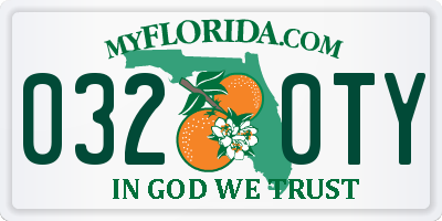 FL license plate 0320TY