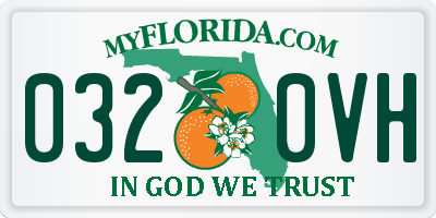 FL license plate 0320VH