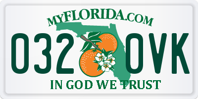 FL license plate 0320VK