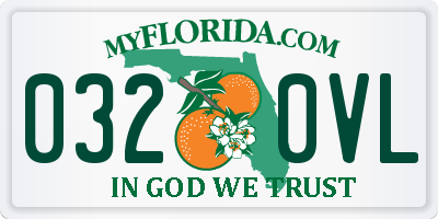FL license plate 0320VL