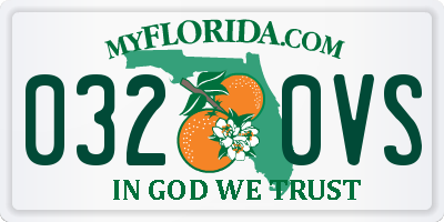 FL license plate 0320VS
