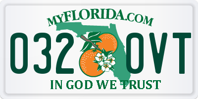 FL license plate 0320VT