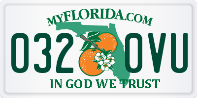 FL license plate 0320VU
