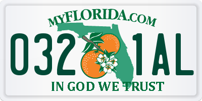 FL license plate 0321AL