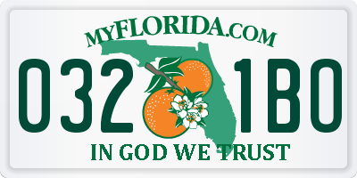 FL license plate 0321BO