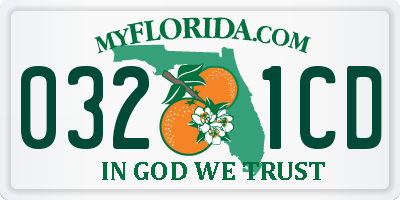FL license plate 0321CD