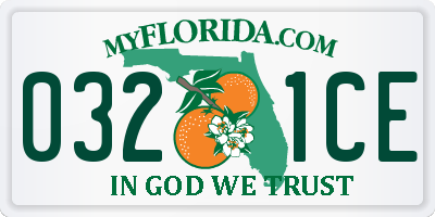 FL license plate 0321CE