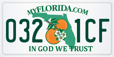 FL license plate 0321CF