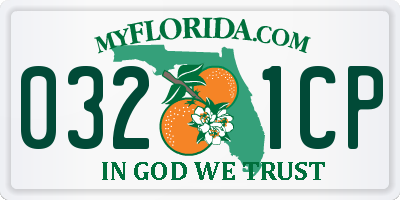 FL license plate 0321CP