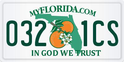 FL license plate 0321CS