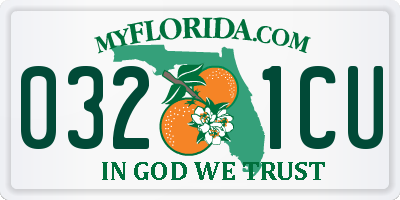 FL license plate 0321CU