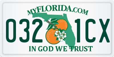 FL license plate 0321CX