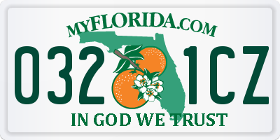 FL license plate 0321CZ