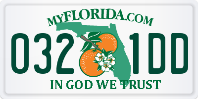 FL license plate 0321DD