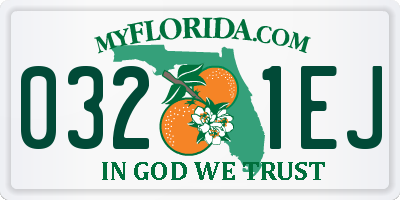 FL license plate 0321EJ