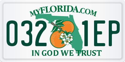 FL license plate 0321EP
