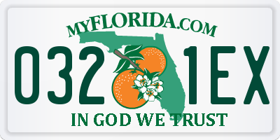 FL license plate 0321EX