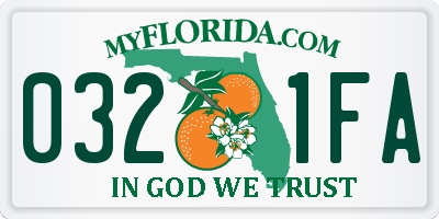 FL license plate 0321FA