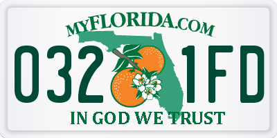 FL license plate 0321FD