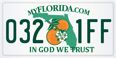 FL license plate 0321FF