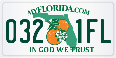 FL license plate 0321FL