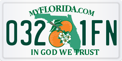 FL license plate 0321FN