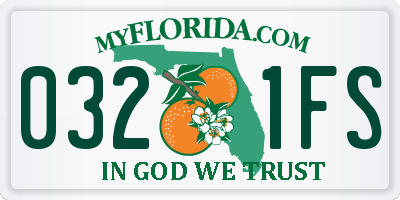FL license plate 0321FS