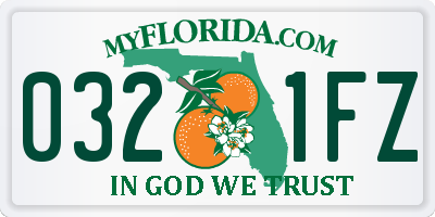 FL license plate 0321FZ