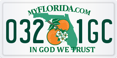 FL license plate 0321GC