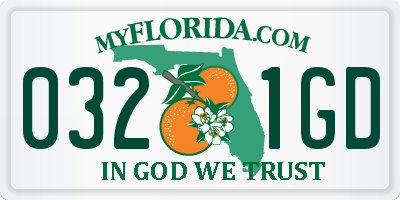 FL license plate 0321GD