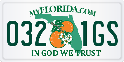 FL license plate 0321GS