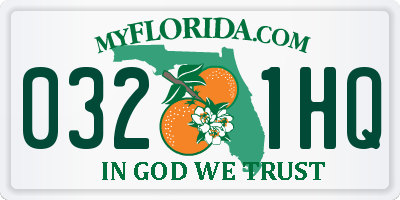 FL license plate 0321HQ