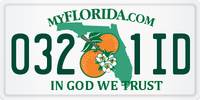 FL license plate 0321ID