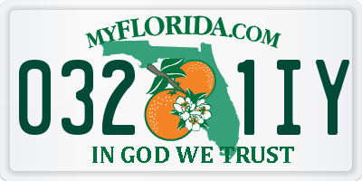 FL license plate 0321IY