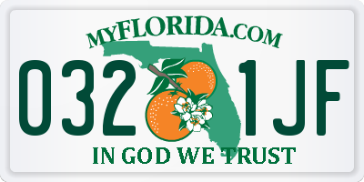 FL license plate 0321JF